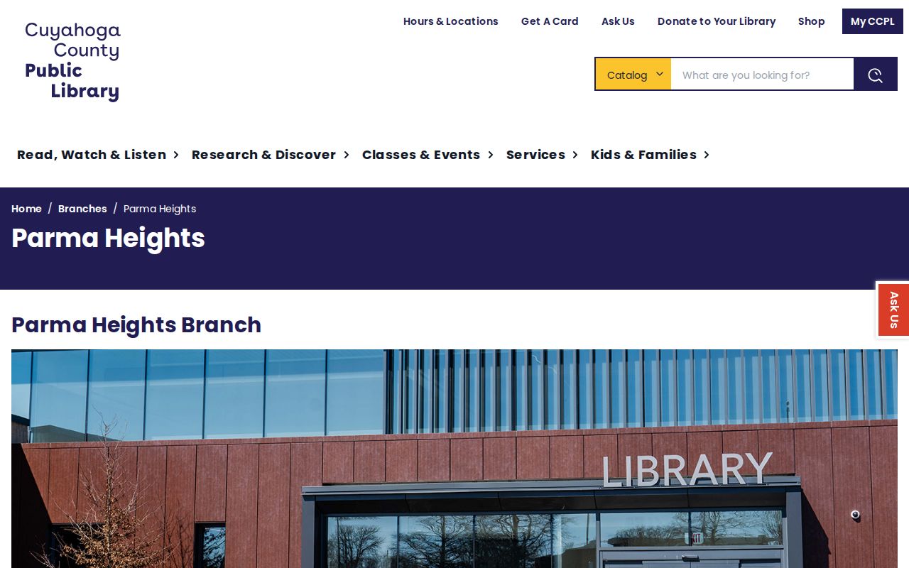Parma Heights residents directory public library access