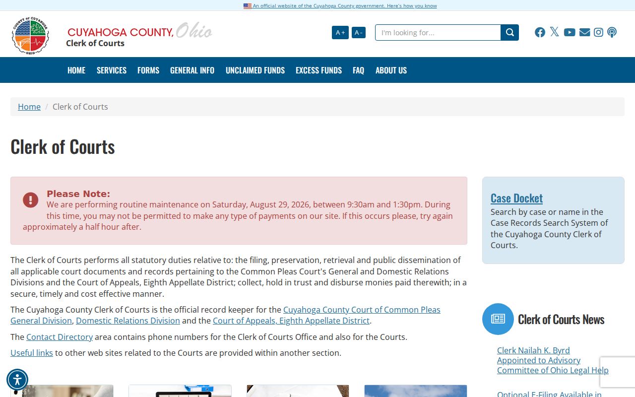 Parma Heights residents directory Cuyahoga County Clerk of Courts