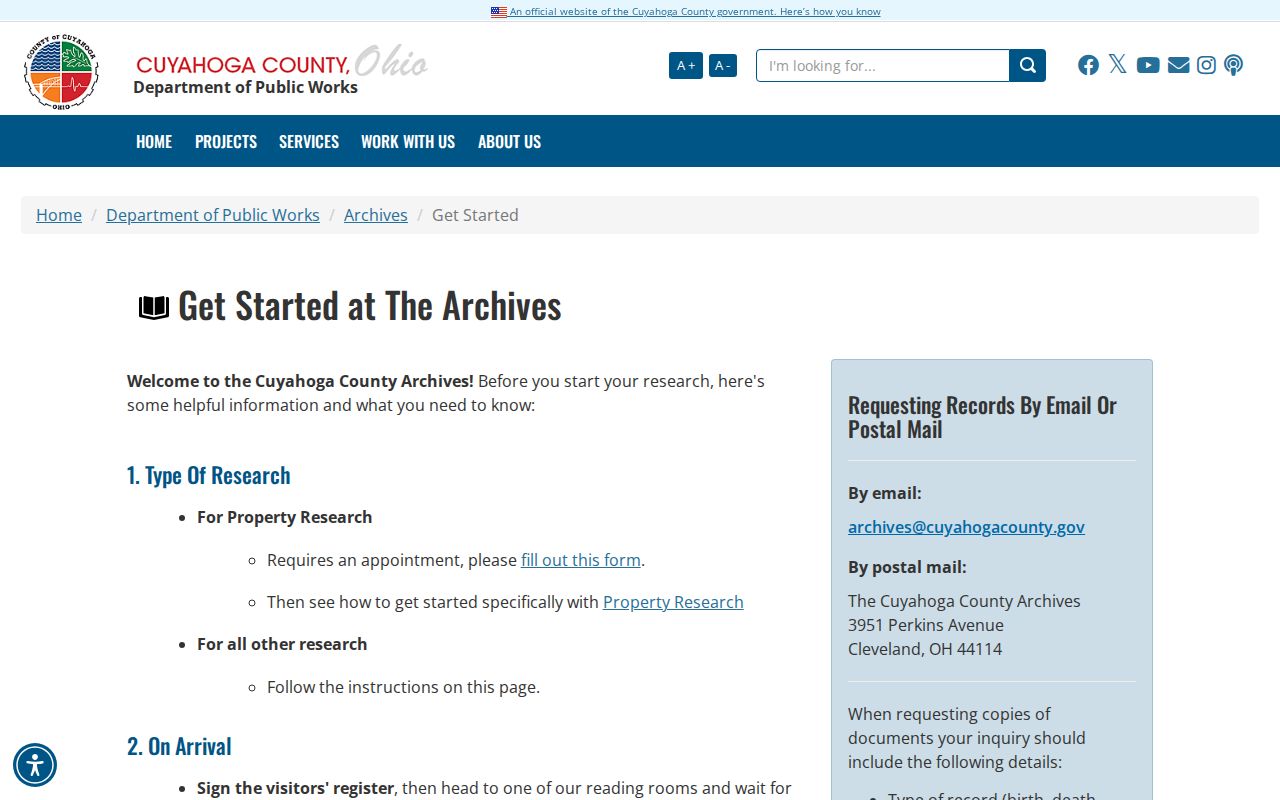 Parma Heights previous residents County Archives property research access