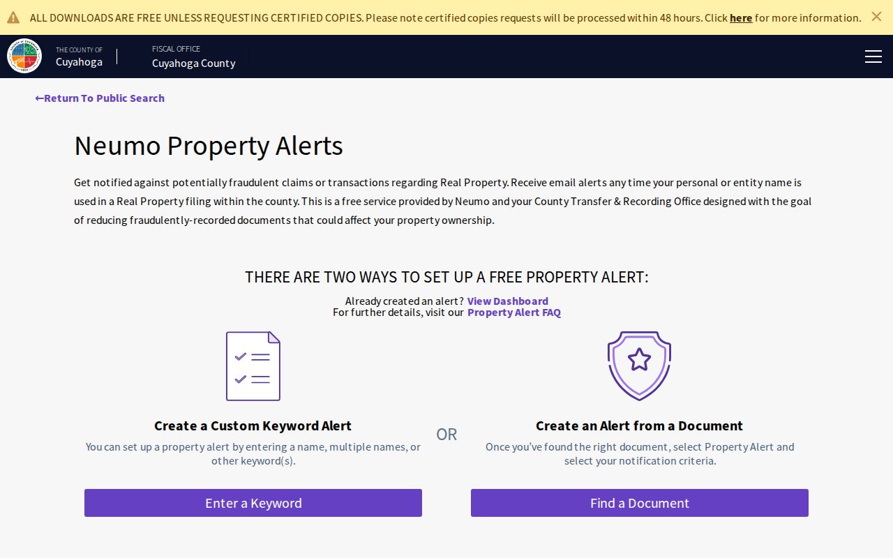 Parma Heights previous residents Recorder property alert records source
