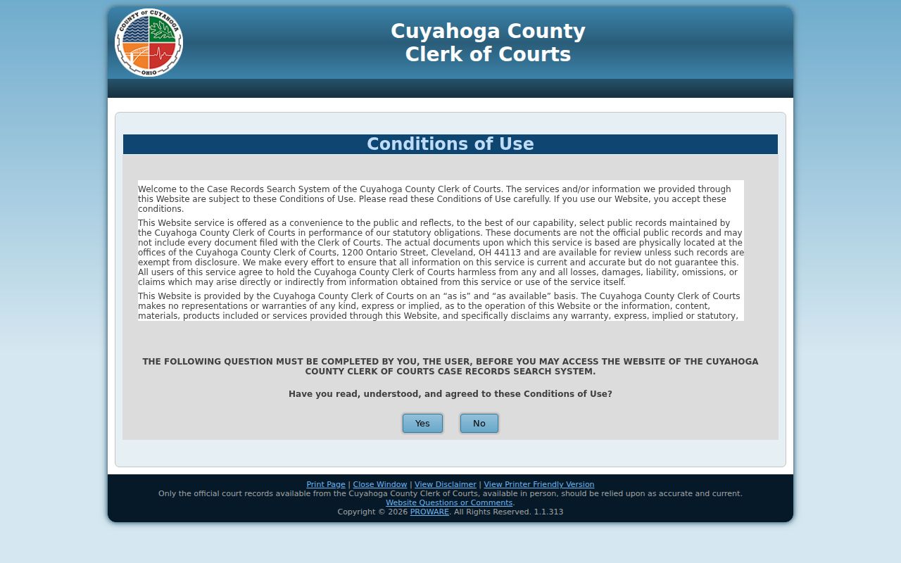 Parma Heights resident lookup Common Pleas docket search